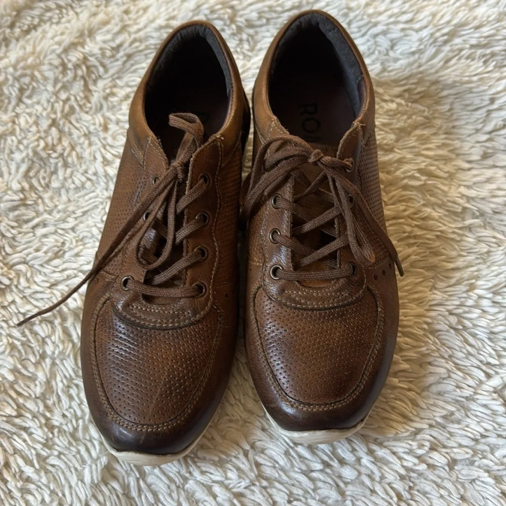 Roan Marin Sneaker Lace up Leather Womens Sneakers shoes size 7.5
